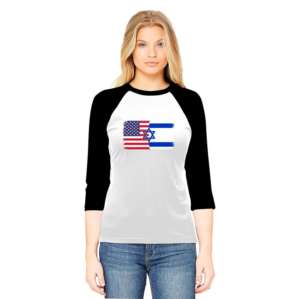 Israel USA flag - Israel - Baseball Tees