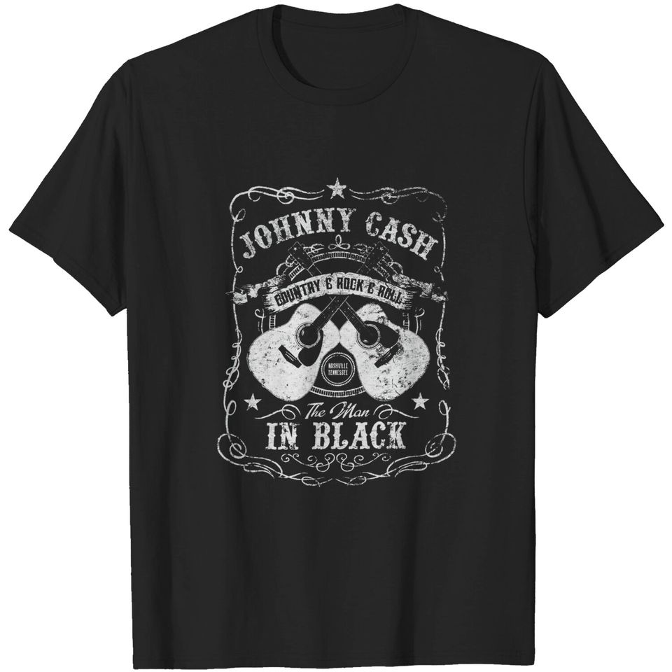 Johnny Cash Man In Black Tee T-Shirt