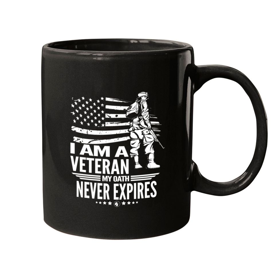 Veteran Oath Never Expires Mugs