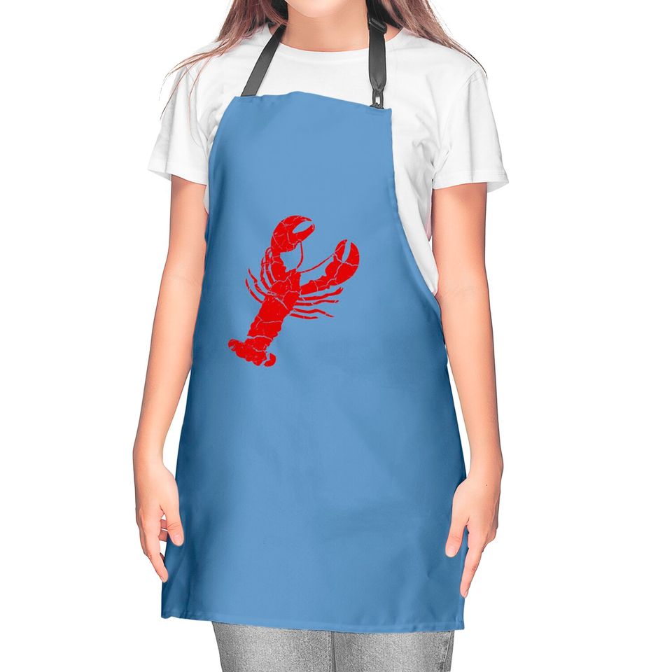Friends Lobster Kitchen Aprons Vintage Lobster Print - Lobster