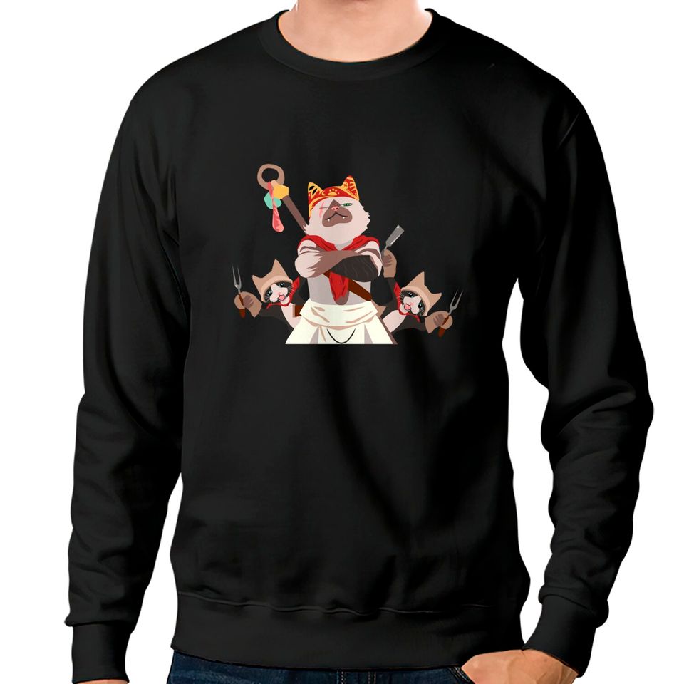 Monster Hunter World: Meowscular Chef - Monster Hunter - Sweatshirts