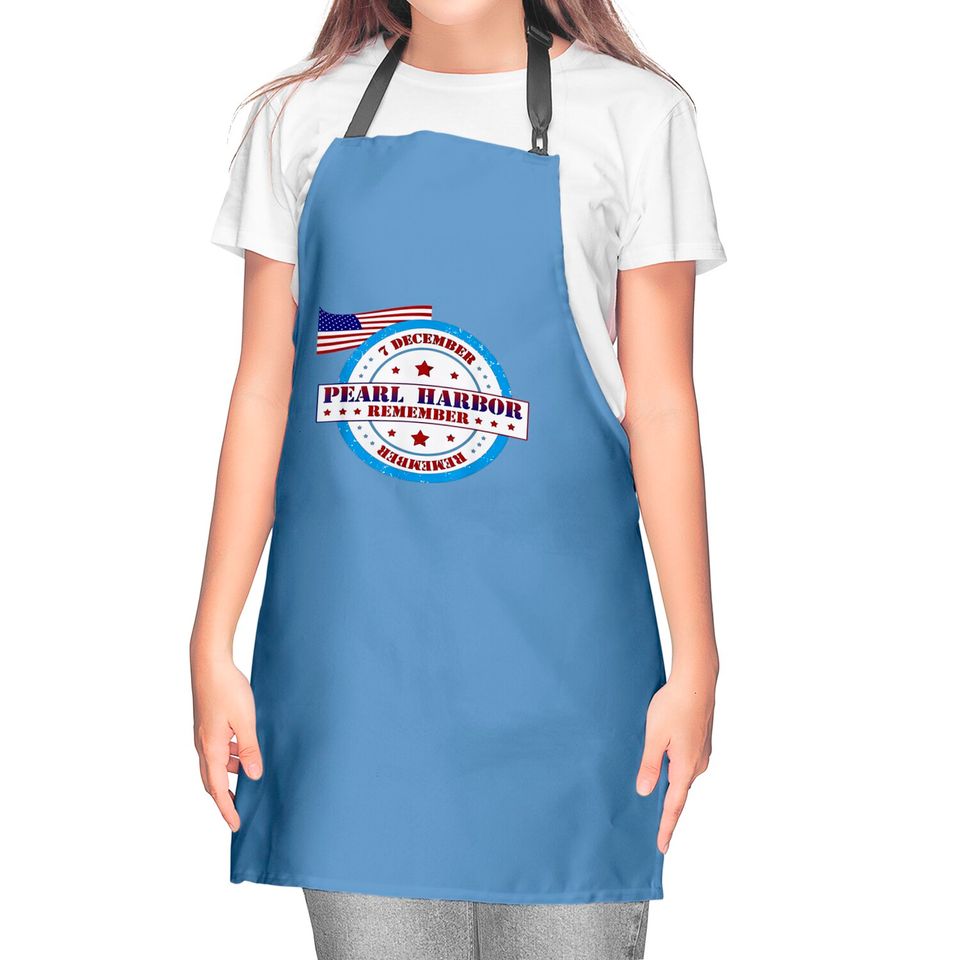 Pearl Harbor Remembrance Day Logo Kitchen Aprons