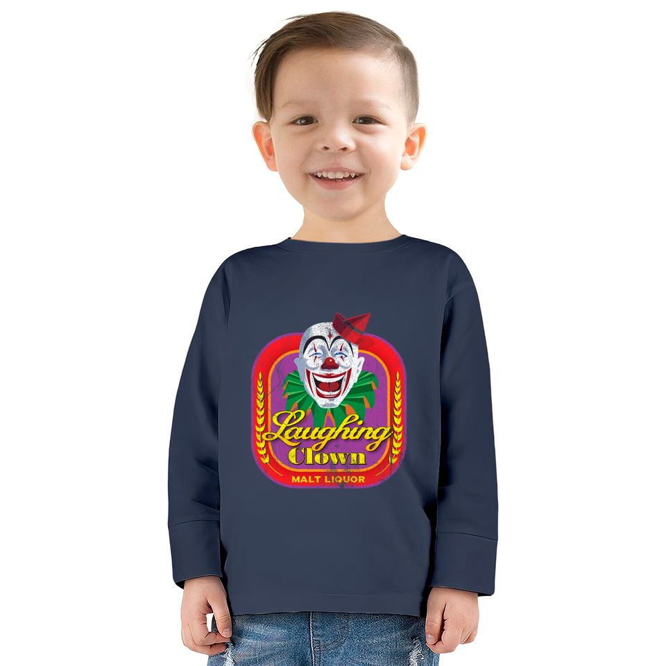 Laughing Clown Malt Liquor - Talladega Nights -  Kids Long Sleeve T-Shirts