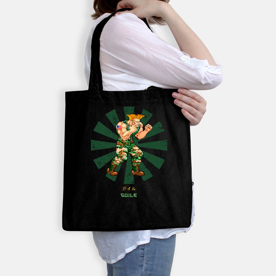Guile Street Fighter Retro Japanese - Street Fighter - Bags