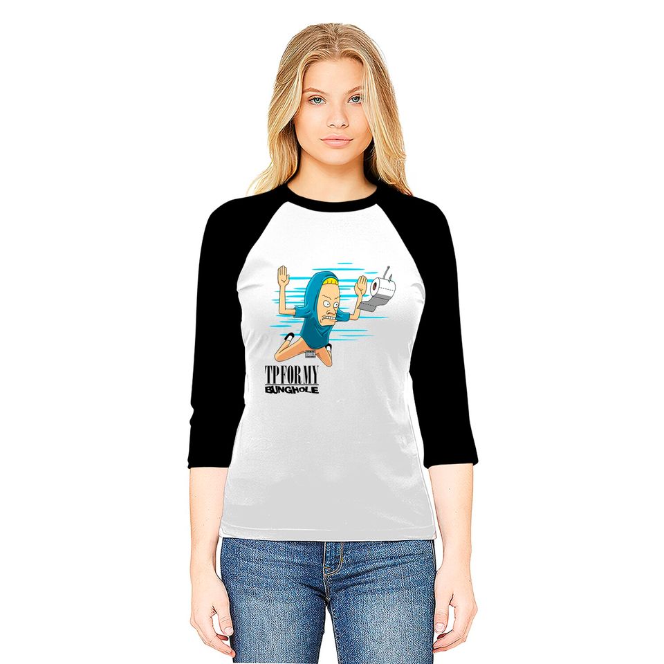 Smells like Bunghole - Cornholio - Baseball Tees