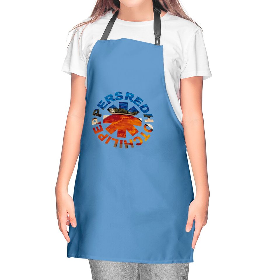red hot chili peppers merch Kitchen Aprons
