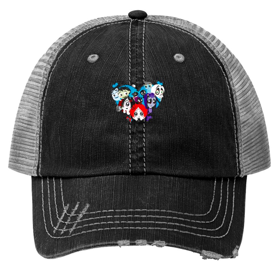Ruby Gloom heart Trucker Hats