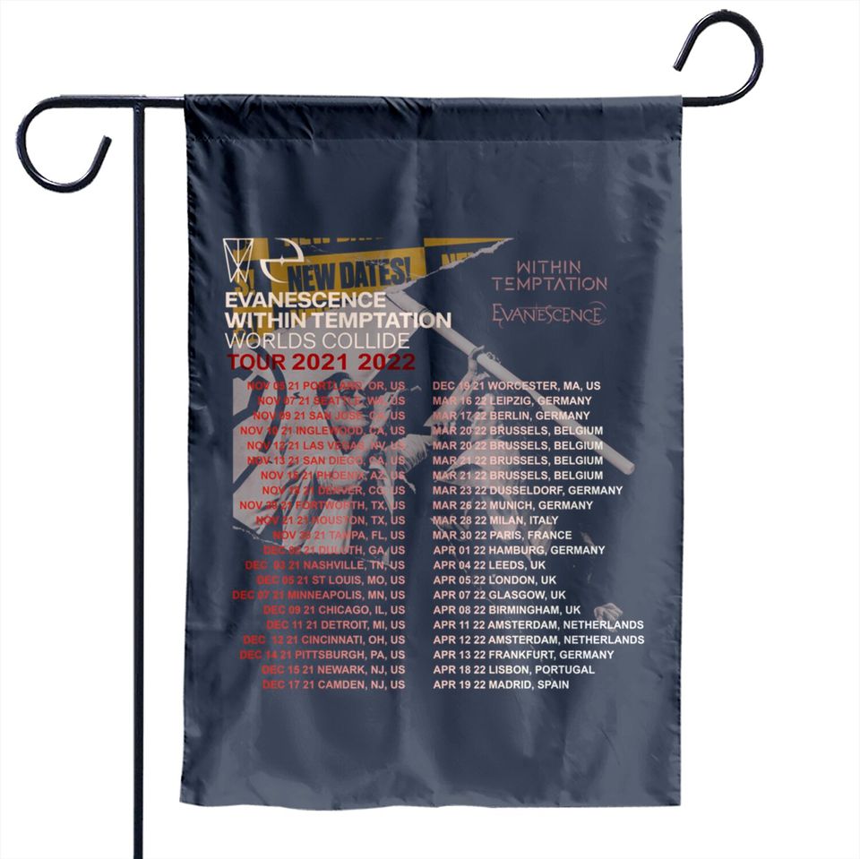 Evanescence Within Temptation Worlds Collide Tour 2022 Garden Flags