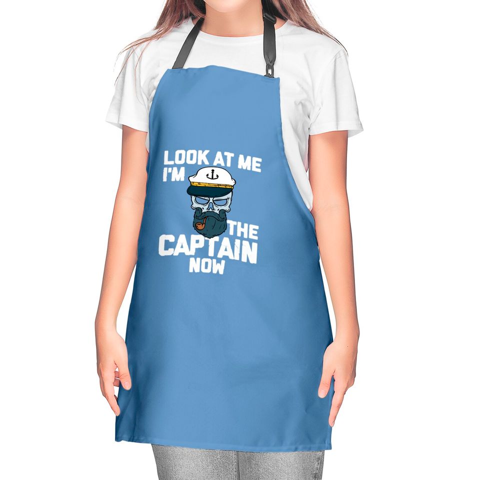 Boat Captain Boating Lover Pontoon Captain Sailor Kitchen Aprons
