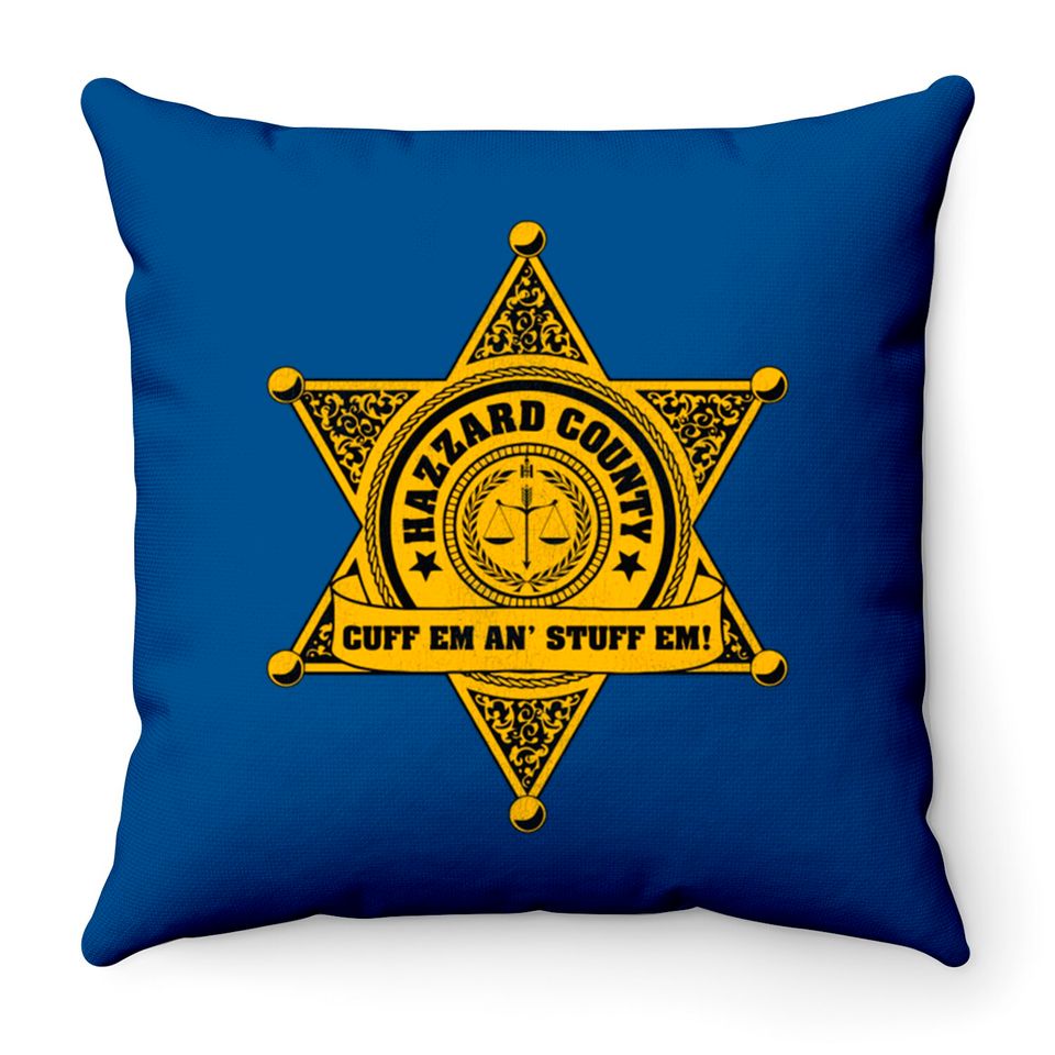 Dukes of Hazzard Police Badge - Dukes Of Hazzard - Throw Pillows