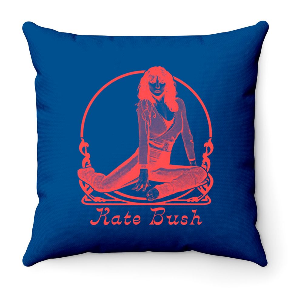 Kate Bush Retro Aesthetic Fan Art Design Throw Pillows