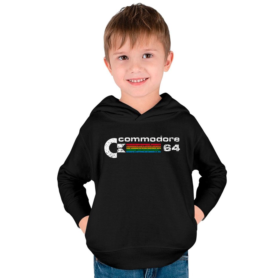 Commodore 64 Retro Computer distressed - Commodore 64 - Kids Pullover Hoodies