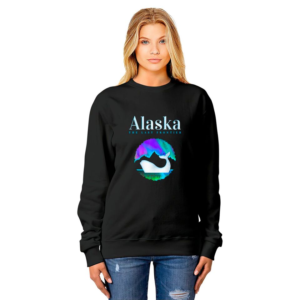 Alaska Northern Lights Orca Whale with Aurora Sweatshirts