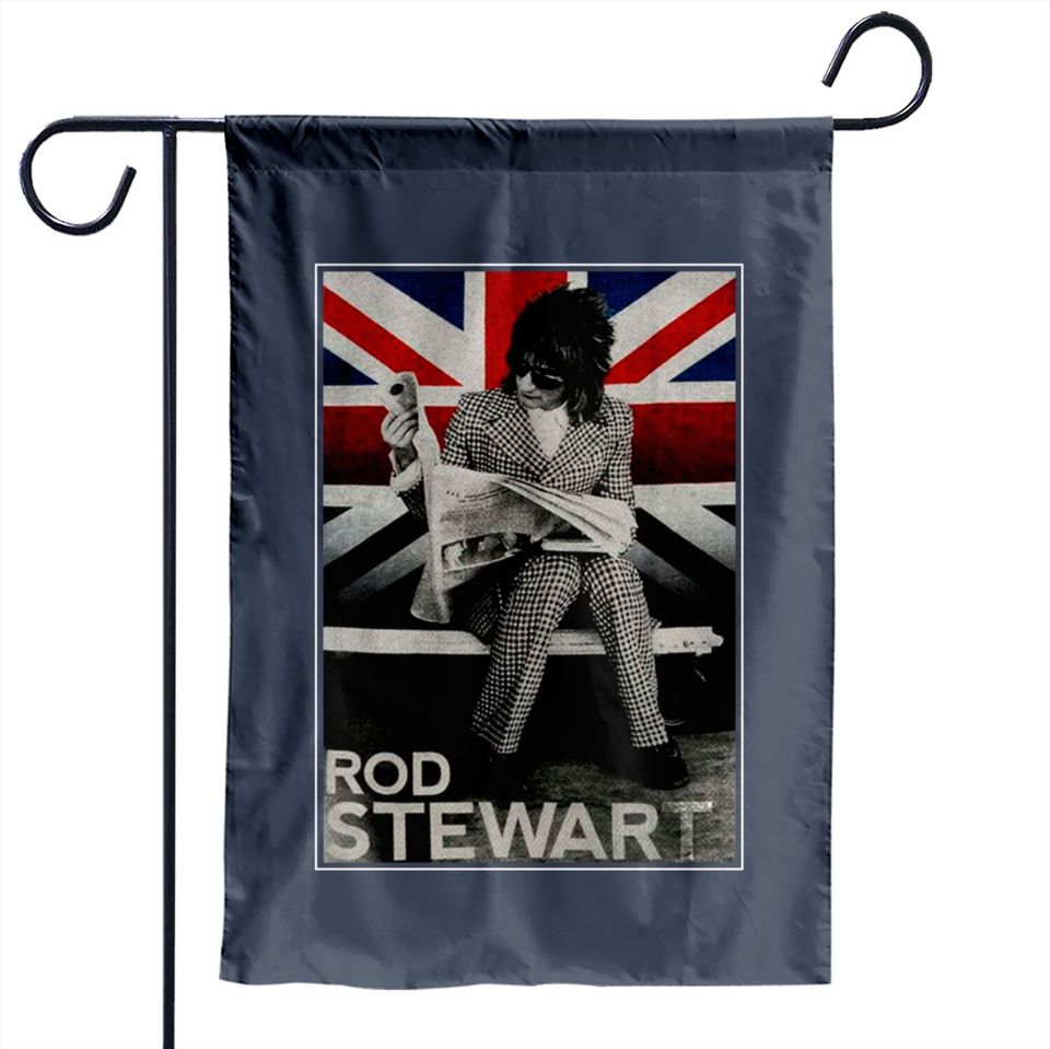 Rod Stewart Plaid Union Jack Tour 2014 Garden Flags, Rod Stewart Garden Flag Fan Gift, Rod Stewart Gift, Rod Stewart Vintage Garden Flag