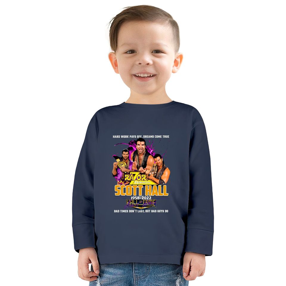 Retro Vintage Scott Hall  Kids Long Sleeve T-Shirts