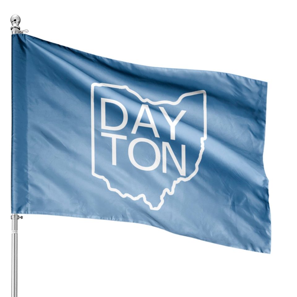 Dayton Ohio Outline House Flags
