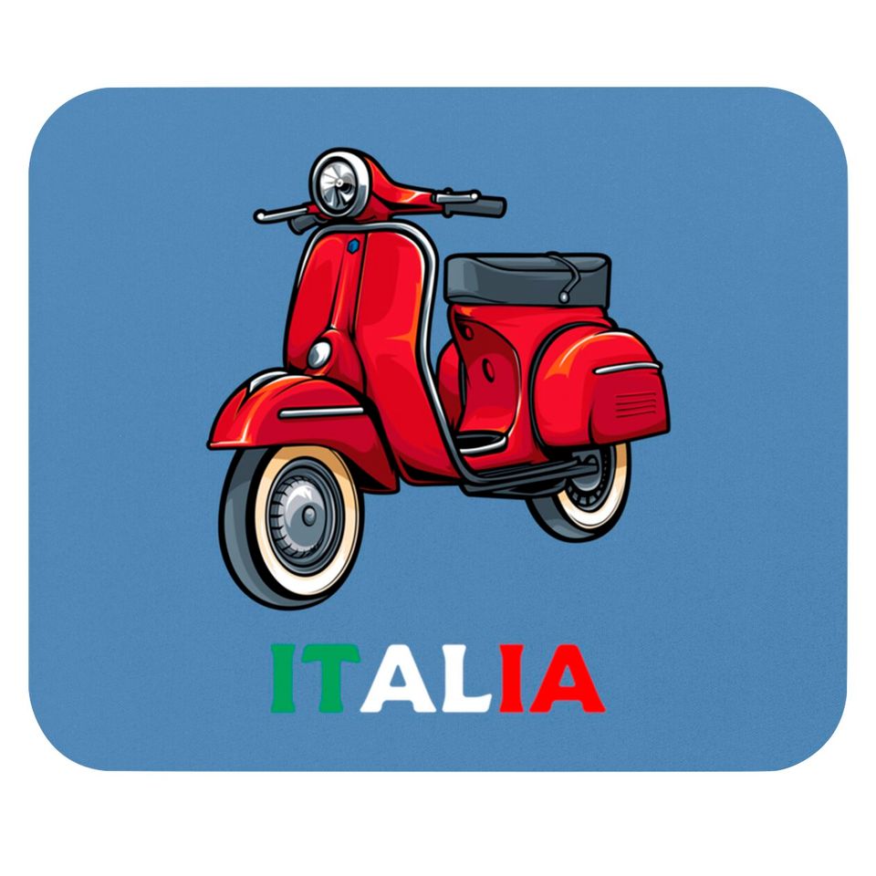 Italian Biker Bike Rider Motorcycle Love Italy Scooter Mouse Pads