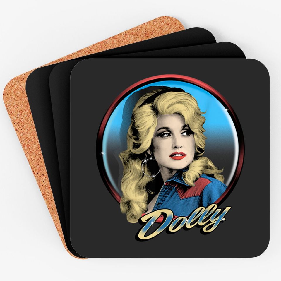 Dolly Parton Western, Dolly Parton Singer, Dolly Art Classic Coasters