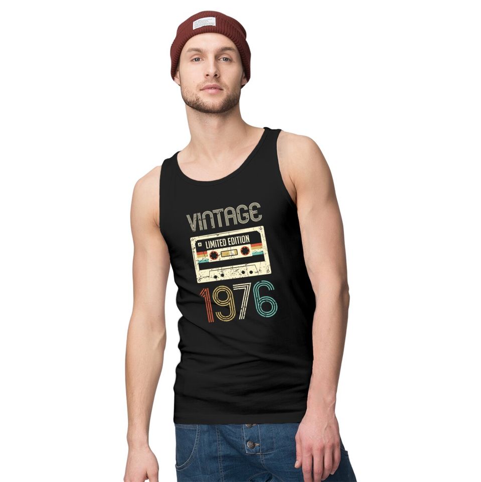 Vintage 1976 Limited Edition 44th Birthday - 44th Birthday Gift - Tank Tops