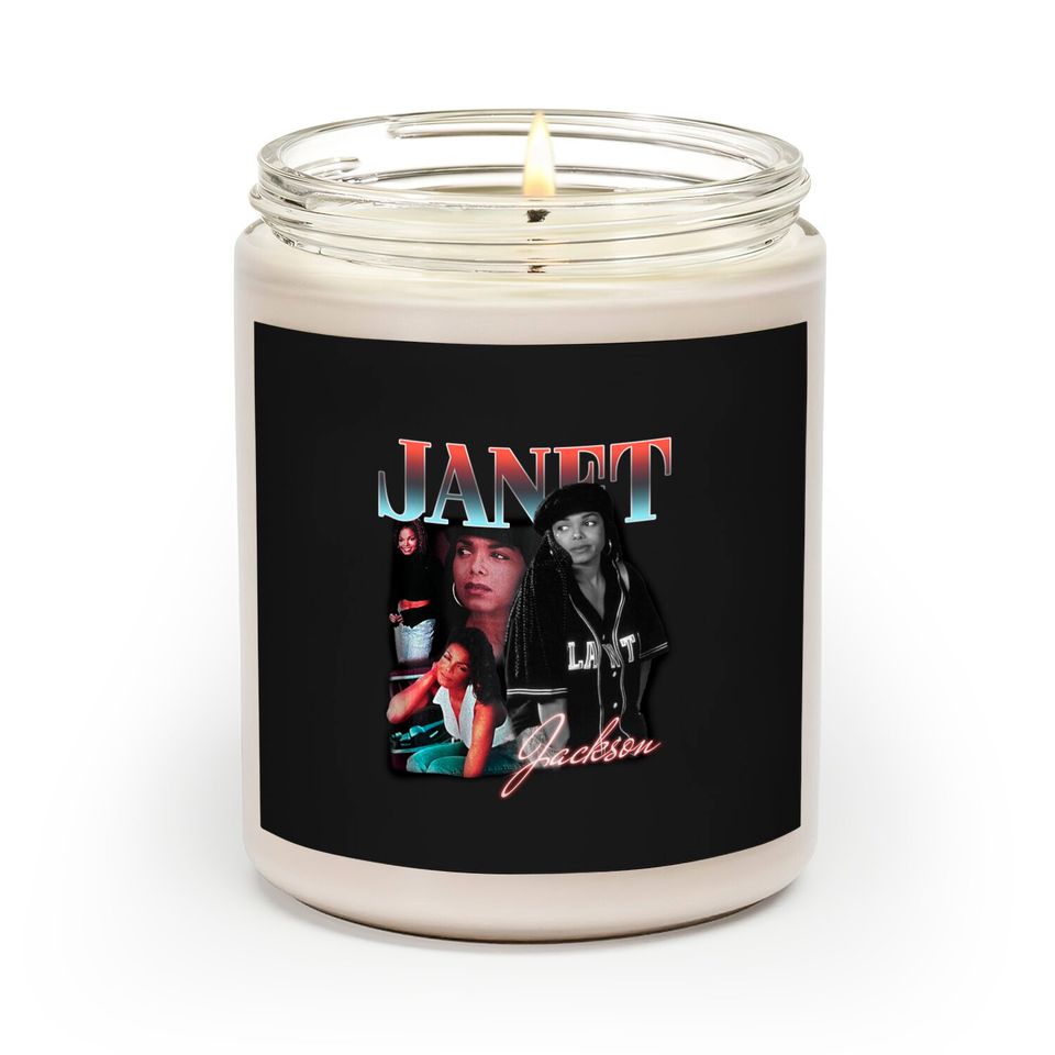 Vintage Style Janet Jackson Graphic Scented Candle