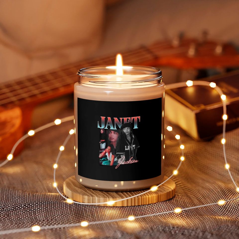 Vintage Style Janet Jackson Graphic Scented Candle