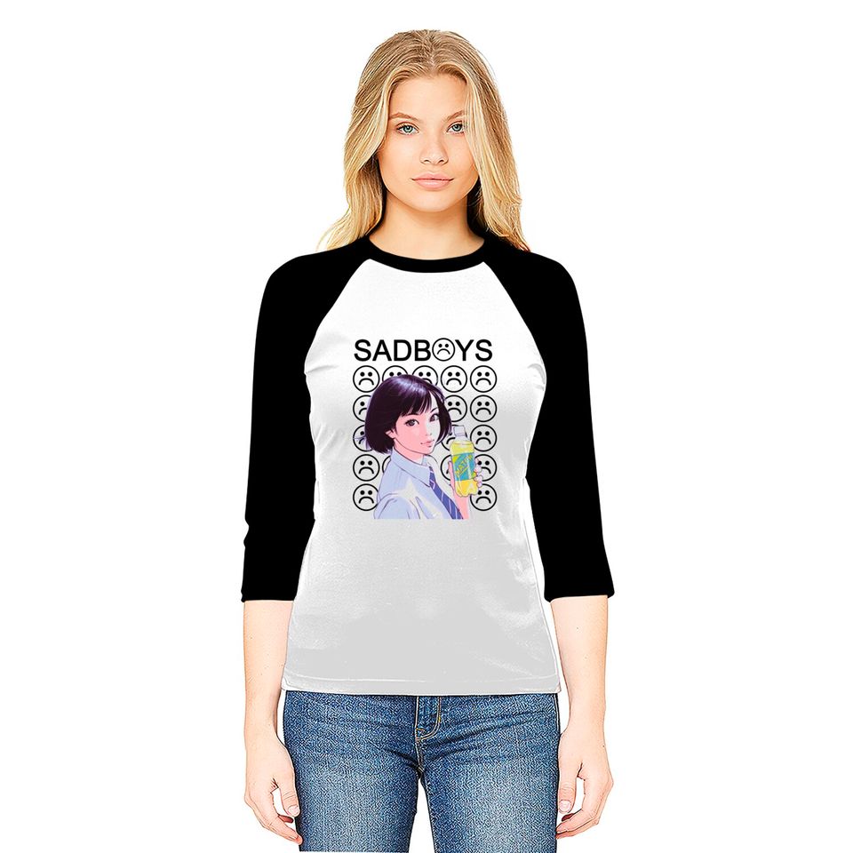 Sad Boys School Girl Baseball Tees
