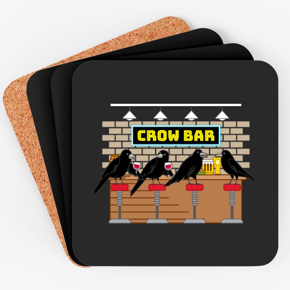 Crow Bar Crowbar Crows Bird Animals Lover Coasters