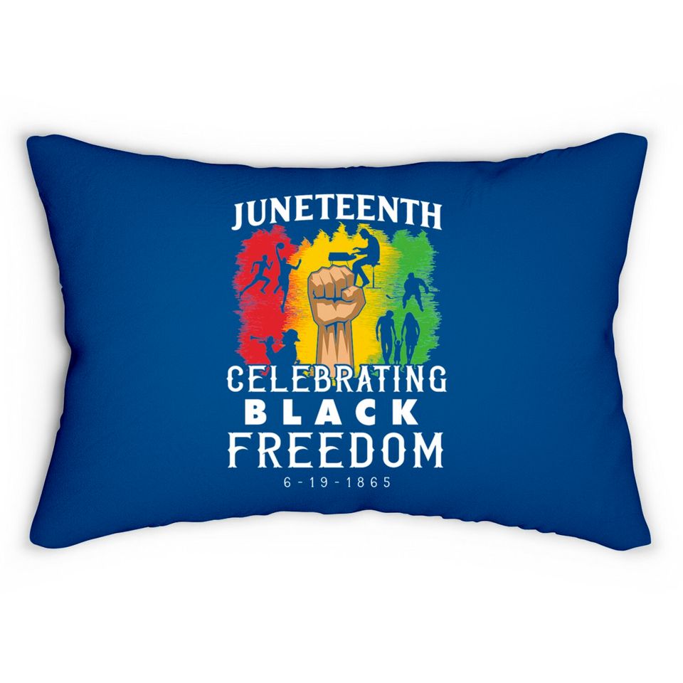 Happy Juneteenth 1865 Black Freedom Lumbar Pillows