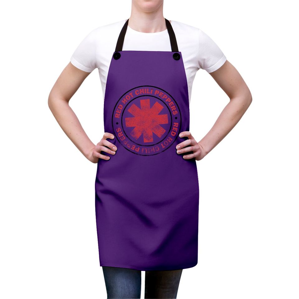 Red Hot Chili Peppers Distressed Outlined Asterisk Logo Aprons
