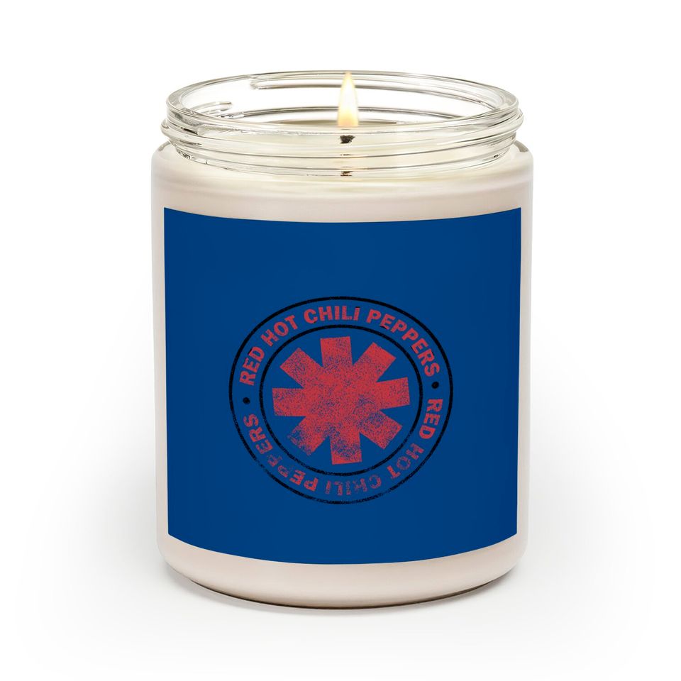 Red Hot Chili Peppers Distressed Outlined Asterisk Logo Scented Candles