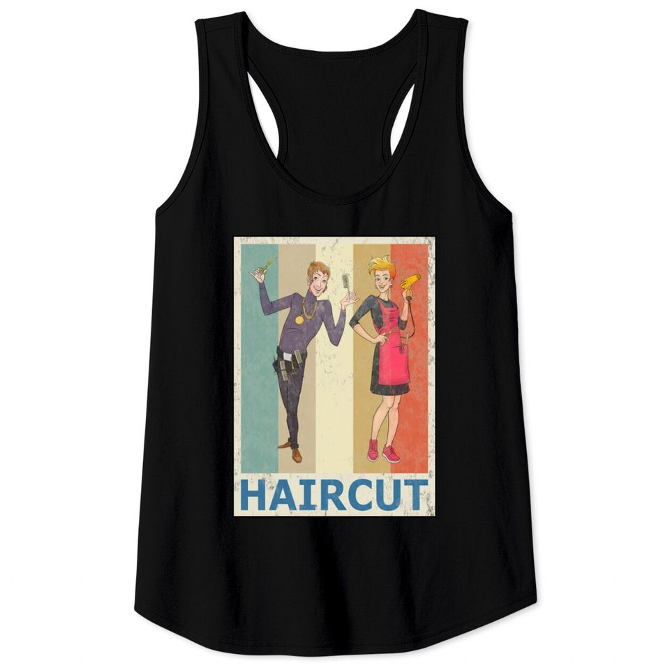 Hairdresser Hair Stylist Vintage Retro Style Tank Tops