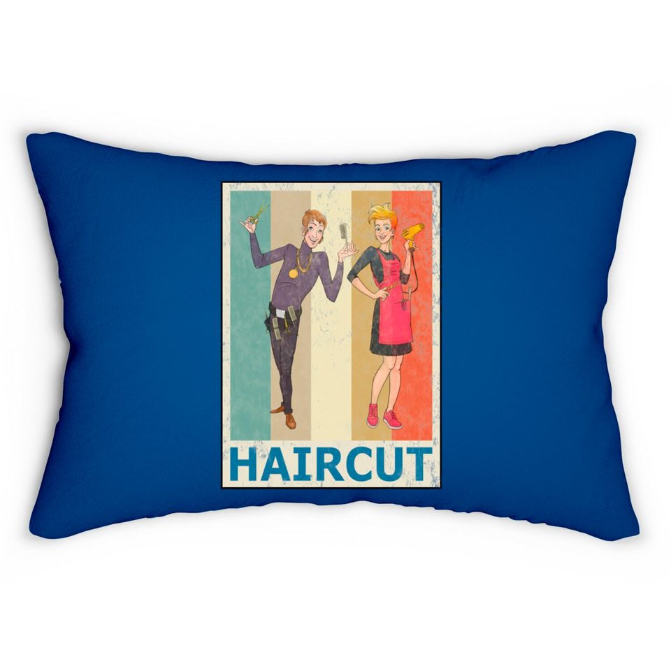 Hairdresser Hair Stylist Vintage Retro Style Lumbar Pillows