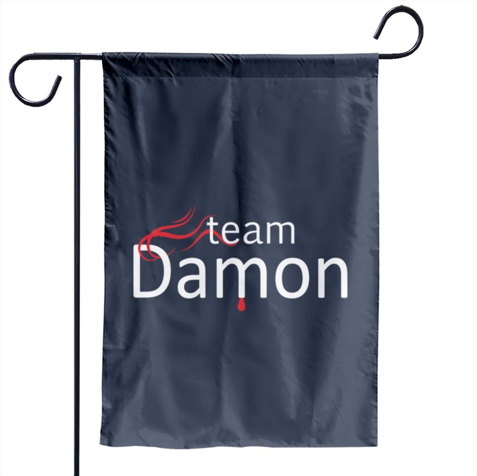 Team Damon - The vampire Garden Flags