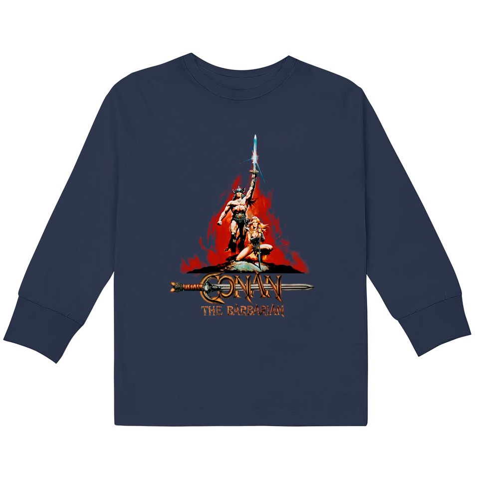 Conan the Barbarian Unisex Shirt | Cult Film 80s horror Vintage  Kids Long Sleeve T-Shirts