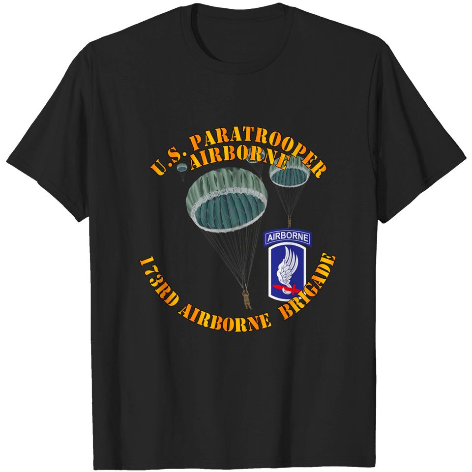 Army - US Paratrooper - 173rd Airborne Bde wo Shadow - Military - T-Shirt