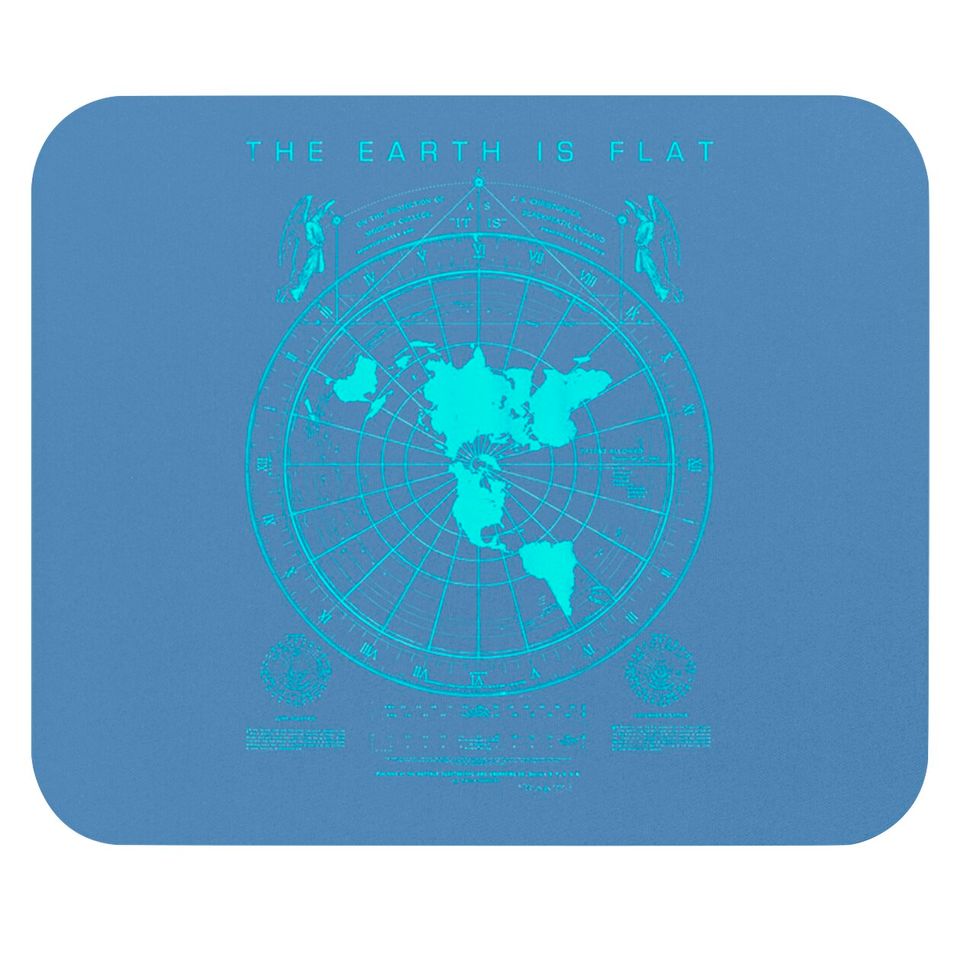 Flat Earth Map Mouse Pads, Earth is Flat, Firmament, NASA Lies