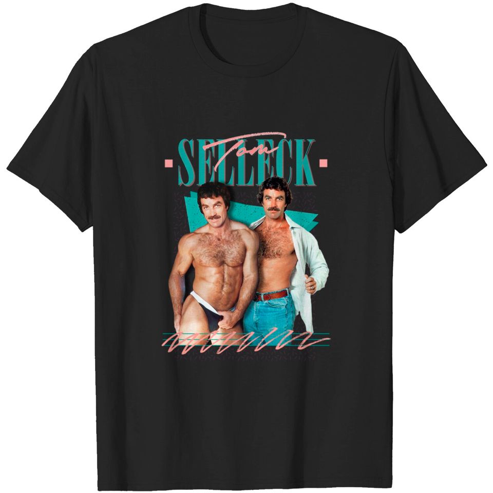 Tom Selleck / Sexy 80s Aesthetic Design - Tom Selleck - T-Shirt