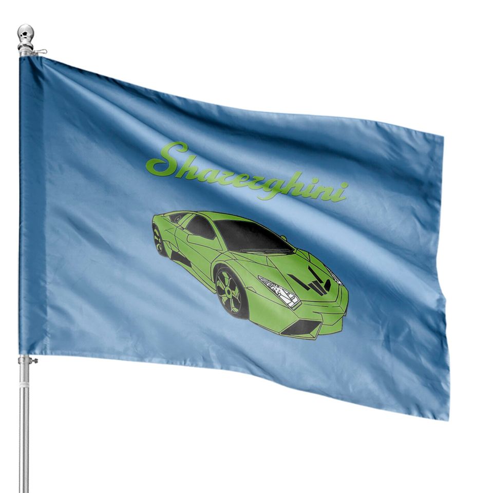sharerghini, sharerghini merch,sharerghini Green rainbow - Sharerghini Green - House Flags