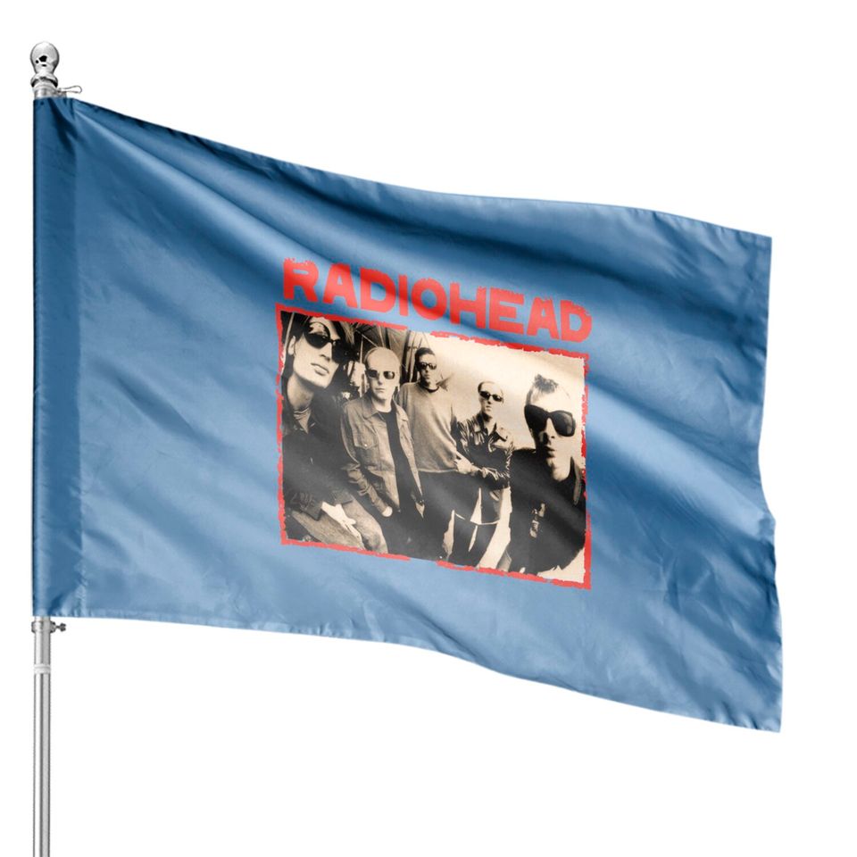 Radiohead Mens Small Vintage Style band House Flag band House Flags Vintage band House Flags