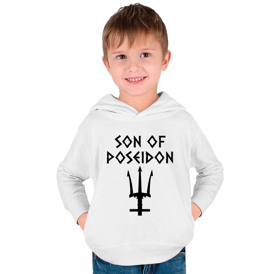 son of poseidon Kids Pullover Hoodies