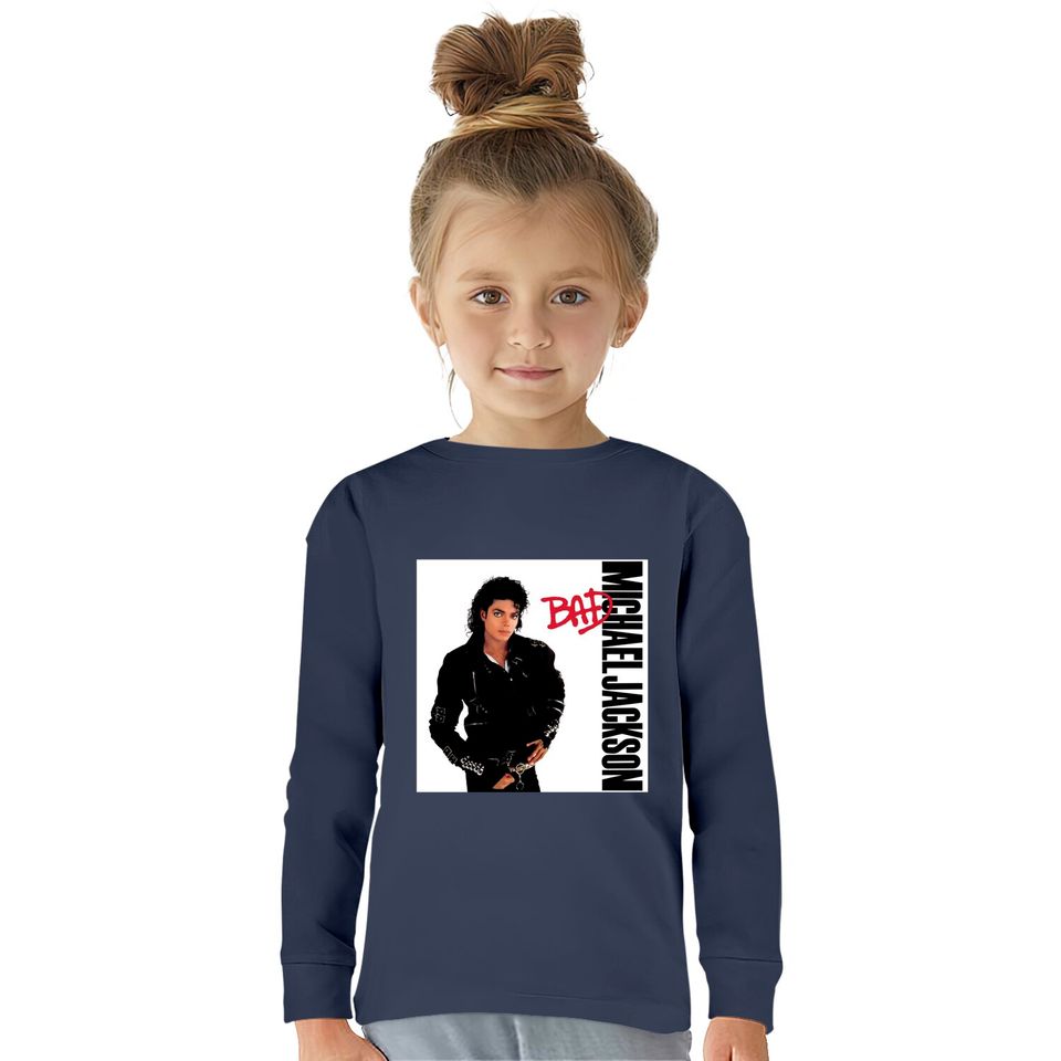 Michael Jackson Bad Album Smooth Criminal 1  Kids Long Sleeve T-Shirts