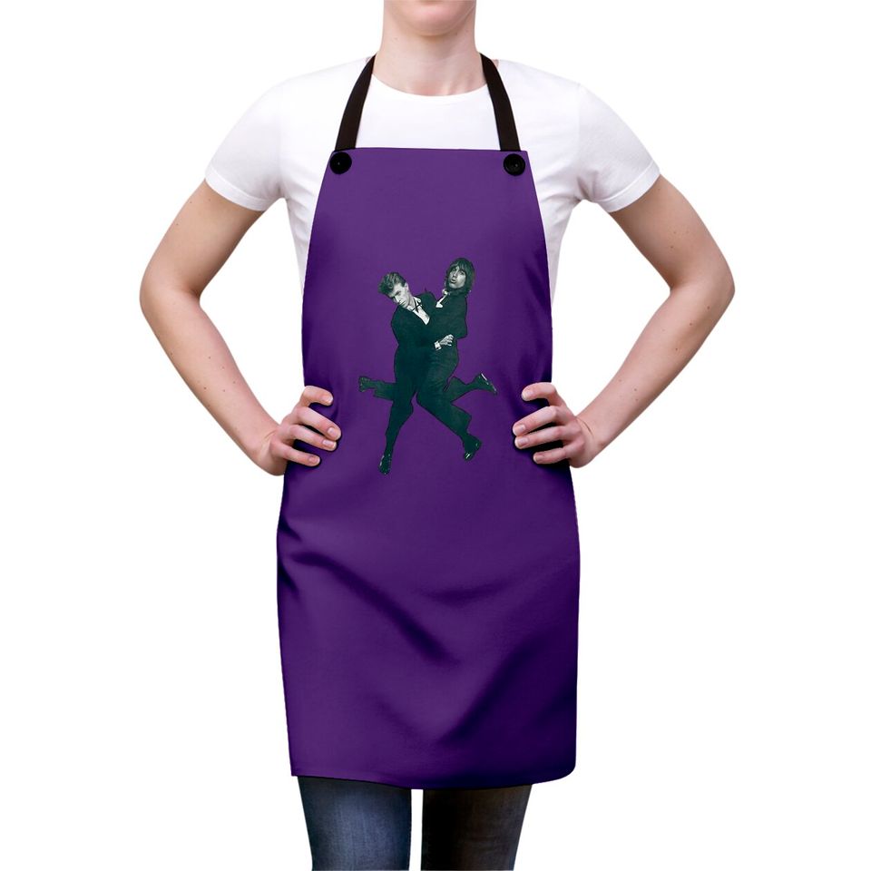 Iggy and Bowie - retro 70s - retro iggy pop stooges - vintage - music Aprons