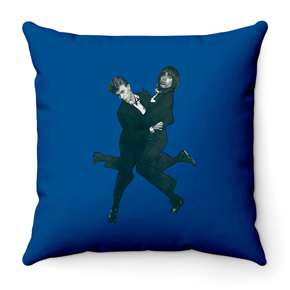 Iggy and Bowie - retro 70s - retro iggy pop stooges - vintage - music Throw Pillows