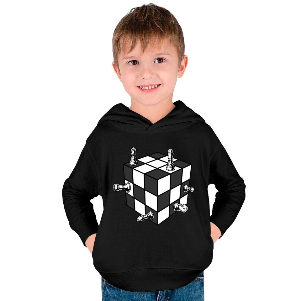 Chess Rubix Cube Kids Pullover Hoodies