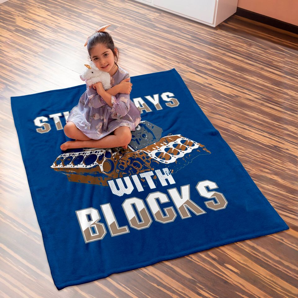 Still Plays With Blocks Baby Blankets