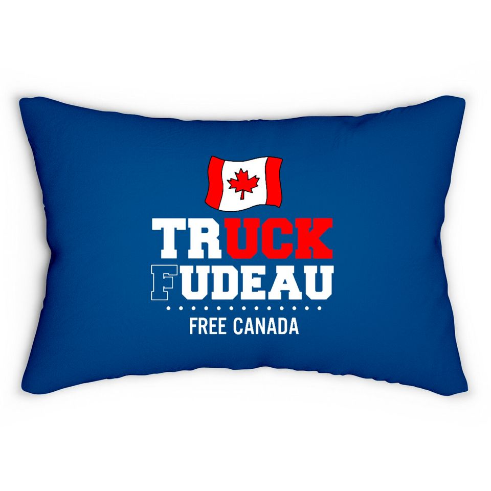 Truck Fudeau Anti Trudeau Freedom Convoy Canada Truckers Lumbar Pillows
