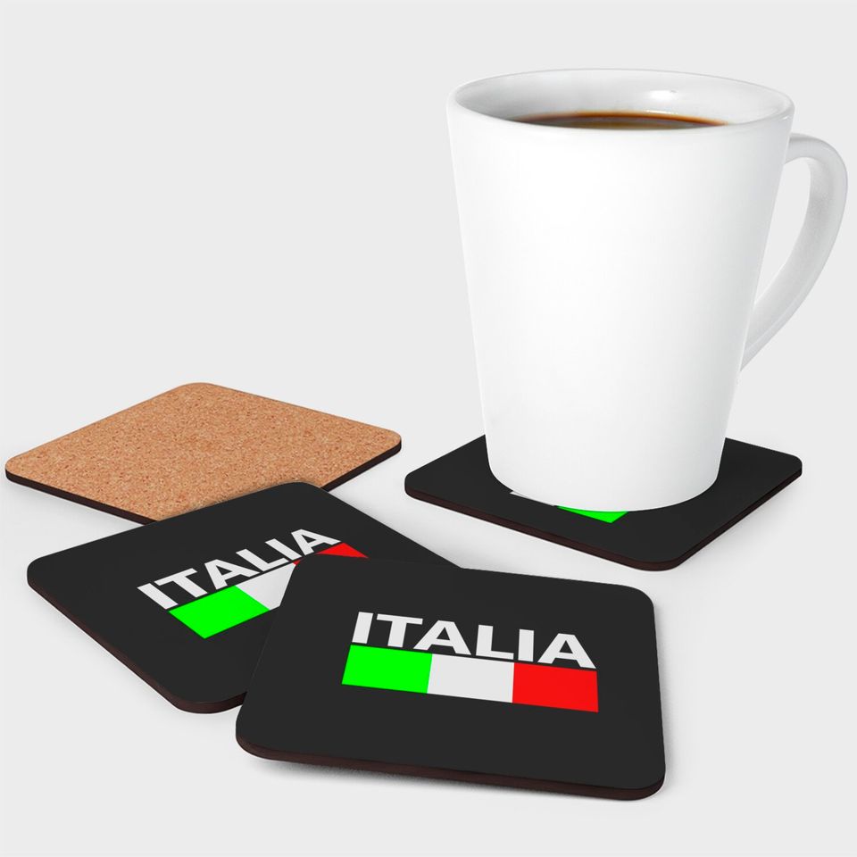 Italy Italia Flag Coasters