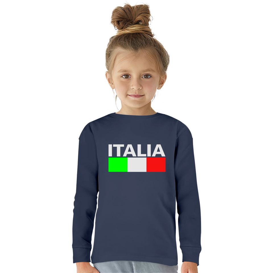 Italy Italia Flag  Kids Long Sleeve T-Shirts