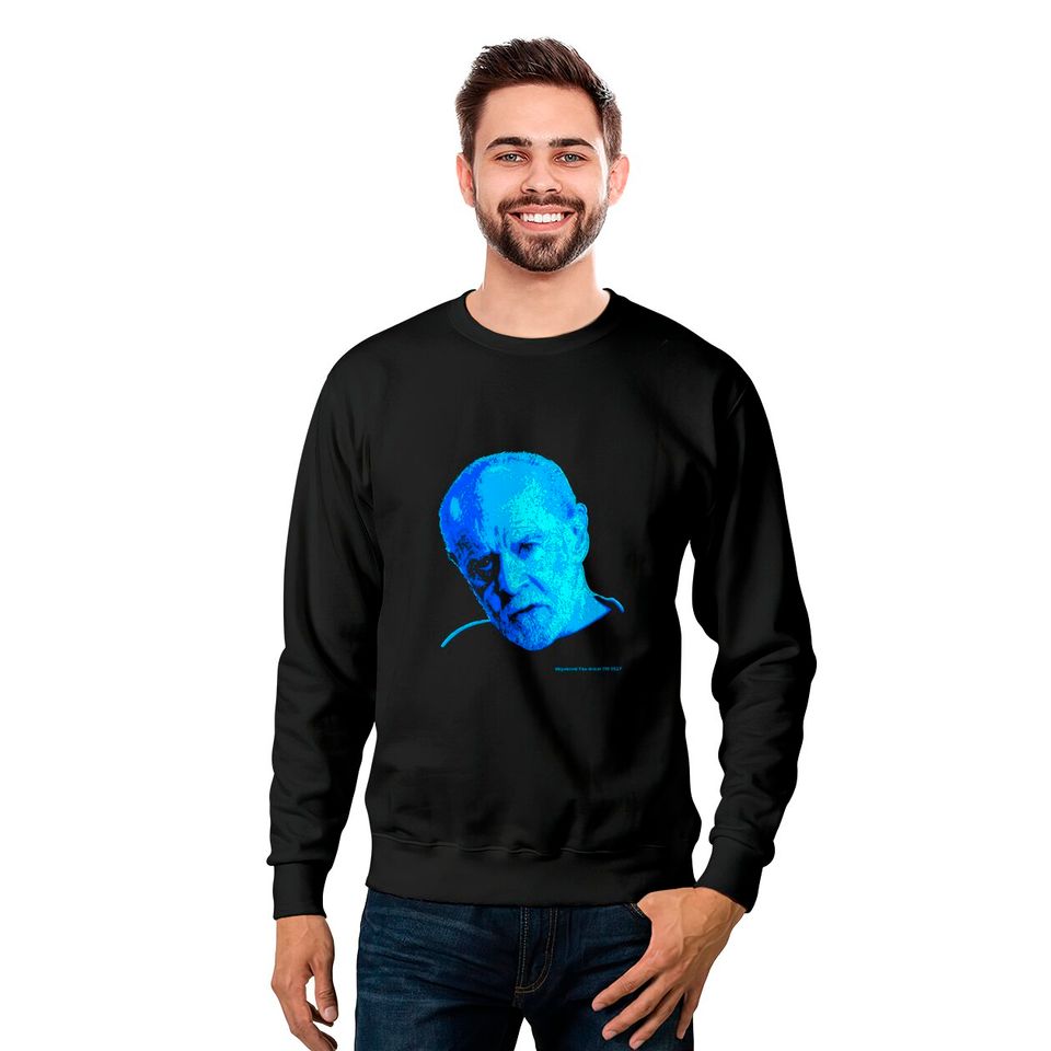 Black Tee - George Carlin Portrait - Comedian - Sweatshirts
