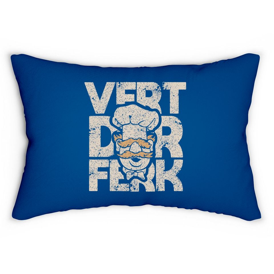 vert der ferk swedish cheff meme vintage distressed cream - Vert Der Ferk Chef - Lumbar Pillows